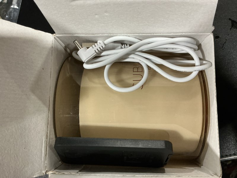 Condition photo showing Good Condition for Flameless Essential Oil Diffuser - Corded. It Features an Easy to use 150ml Water Tank, Light on or Off Mode, and a Safety auto-Switch That Prevents it from overheating in case it Runs Out of Water. Orange