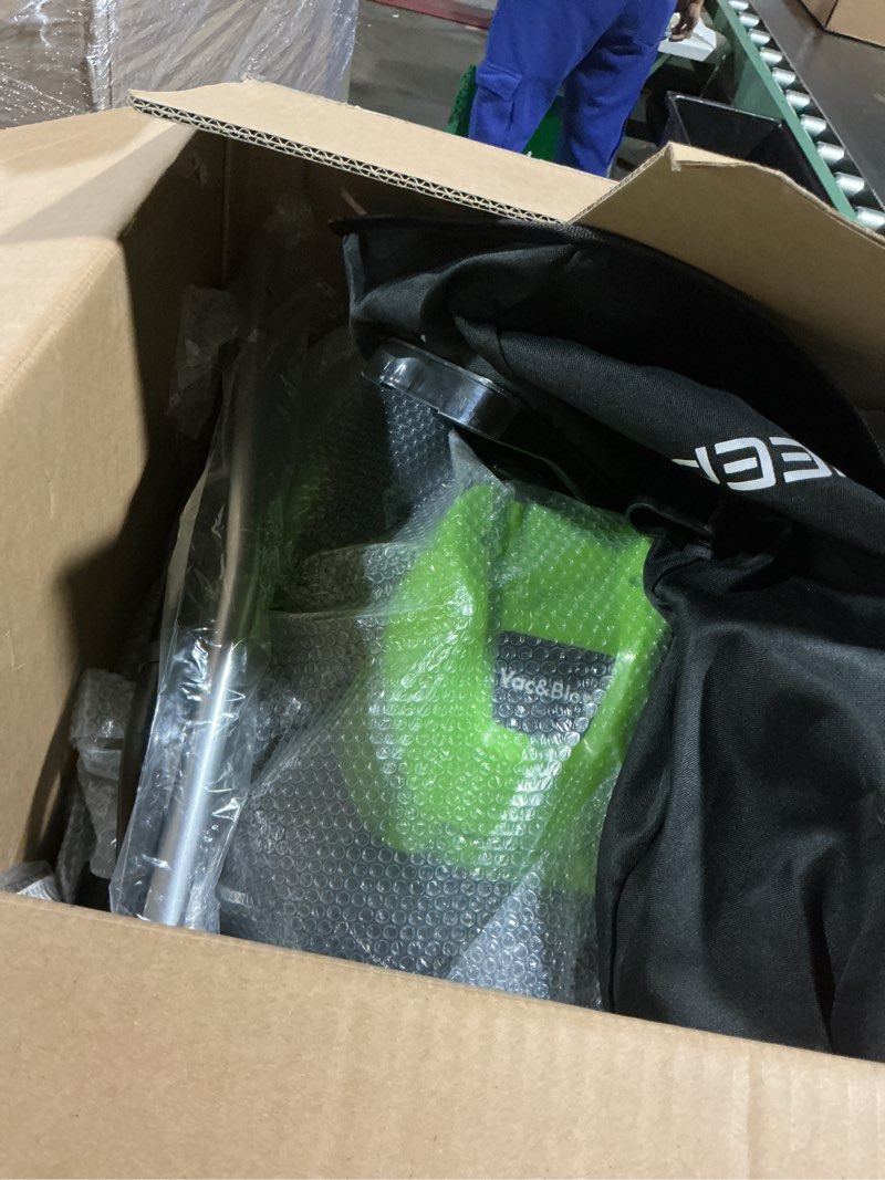 Condition photo showing Good Condition for GreenSweep Vac & Blow | Compact 3 in 1 Vacuum, Blower & Mulcher for Small Yards, Artificial Lawns, Grass, Patio's & Driveways, for Upto 1,500 Sq Ft Spaces.