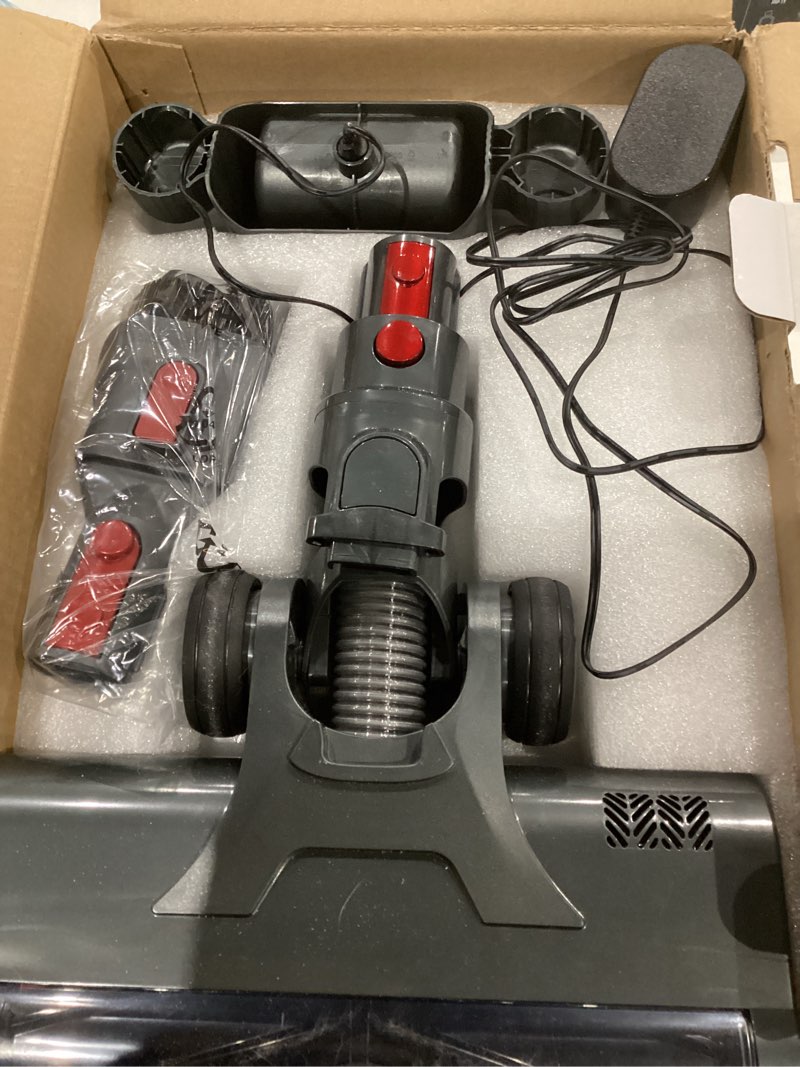 Condition photo showing As Is for Cordless Vacuum Cleaner, 60KPA 75Min 650W Motor Powerful Vacuum Cleaners for Home, Self-Stand Cordless Stick Vacuum Rechargeable Anti-Tangle/LED Screen/1.8L Cup for Home Pet Hair/Carpet/Hardwood Floor