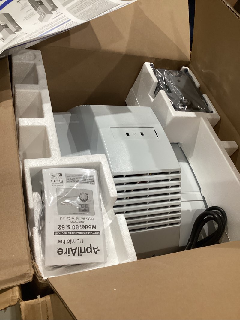 Condition photo showing Good Condition for aprilaire 700 whole-house humidifier, automatic fan powered furnace humidifier, large capacity whole-house humidifier for homes up to 5,300 sq. ft., white