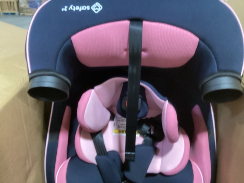 Condition photo showing Good Condition for safety 1st grow and go all-in-one slim convertible car seat, rear facing, 5-40 lbs, forward facing (30–65 lbs), high back booster seat 40-100 pounds, vineyard girl
