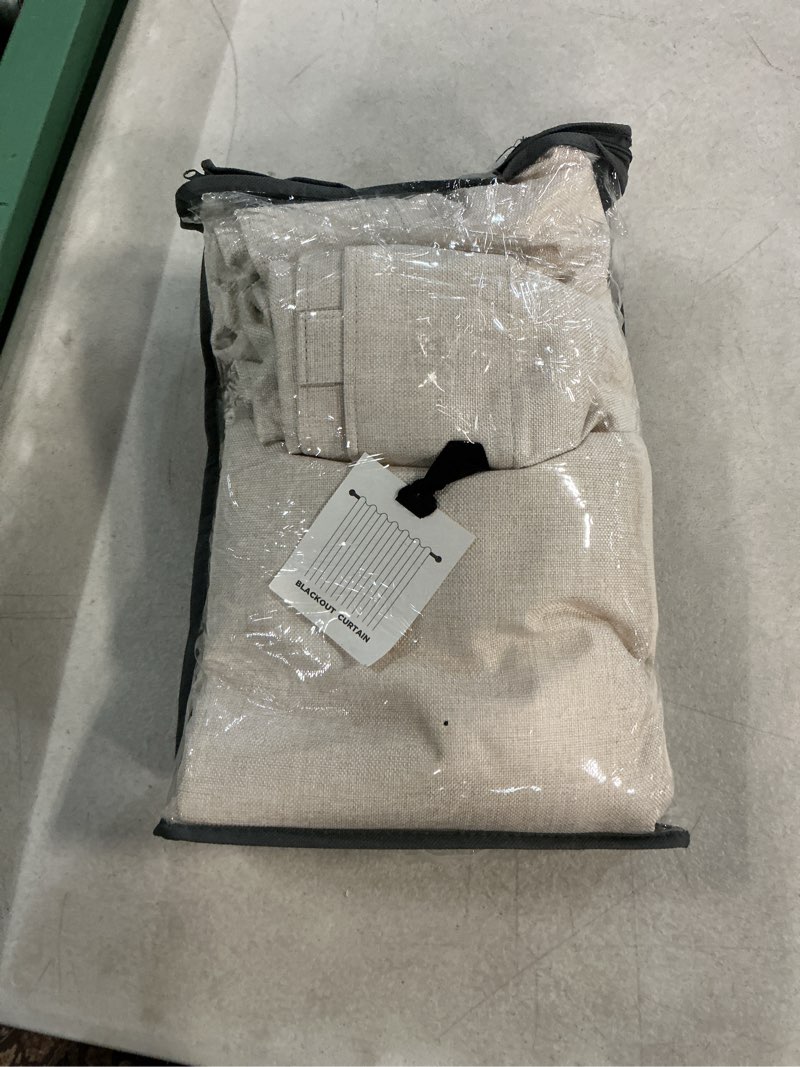 Condition photo showing Good Condition for 100% blackout shield linen blackout curtains for bedroom 72 inches long, back tab/rod pocket living room drapes, thermal insulated blackout curtains 2 panels set, 50" w x 72" l,cream cream 50"w x 72"l (pack of 2)