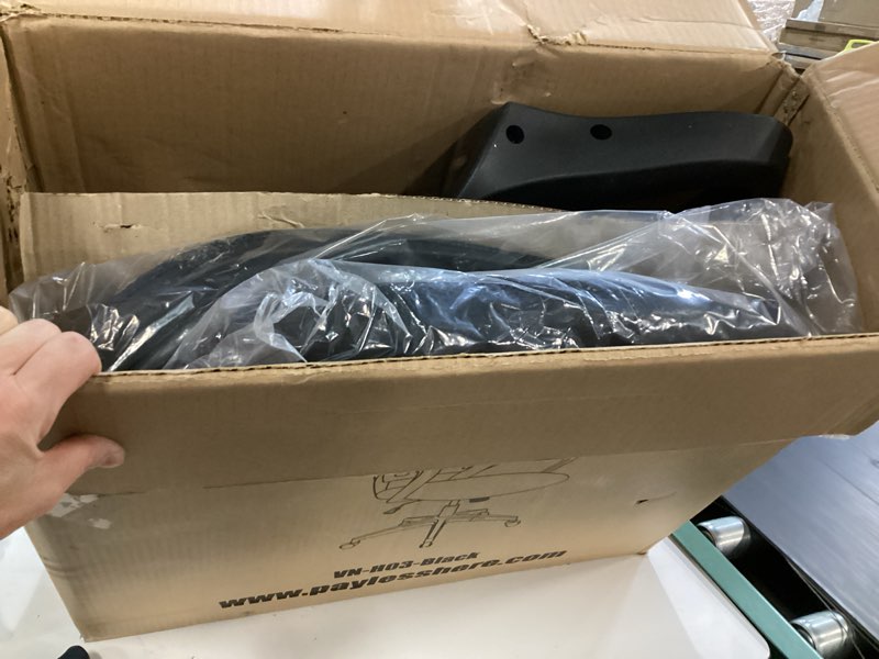 Condition photo showing Good Condition for bestoffice | ergonomic office chair | mid-back swivel desk chair | breathable backrest & lumbar support | adjustable height | sponge seat | rolling wheels | dark black | for adults & women dark black pack of 1