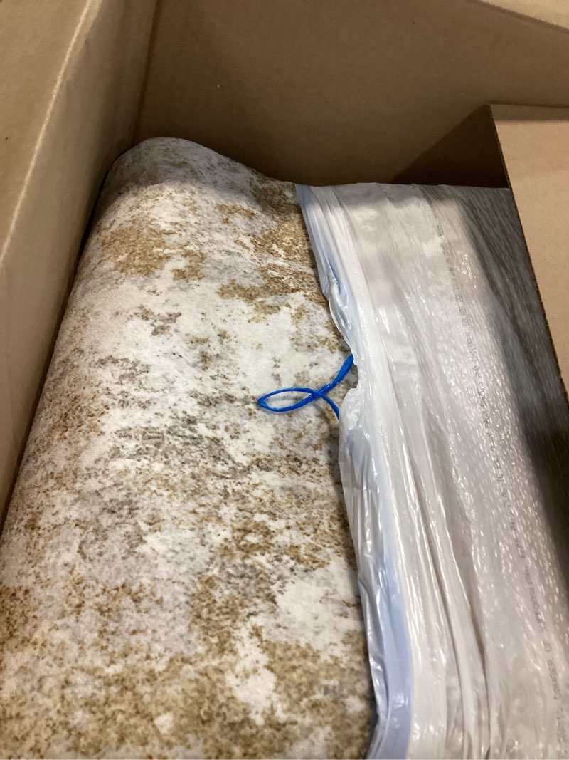 Condition photo showing Good Condition for Tortania Washable 8x10 Area Rug for Living Room: Modern Abstract Neutral Large Soft Thin Rugs - Non Slip Indoor Carpet for Bedroom Dining Room Office Nursery Home Floor Decoration - Brown Grey 8' x 10' (Rectangular) Beige Brown