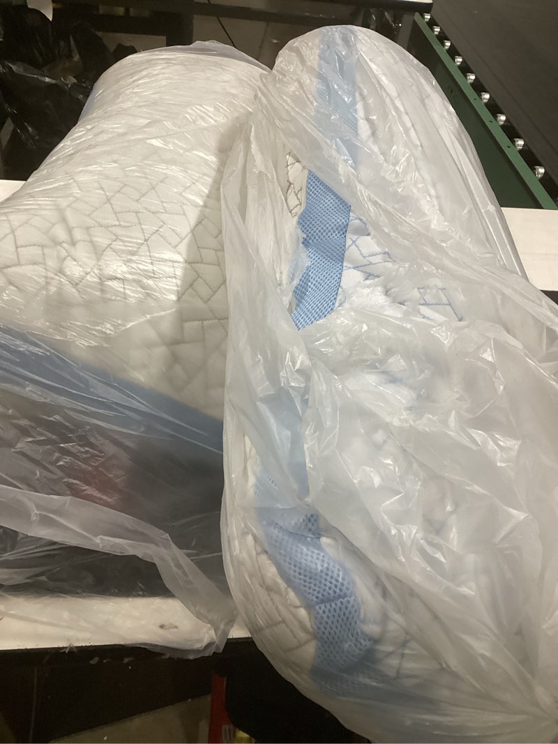 Condition photo showing Good Condition for a-pce adjustable pillow, king size set of 2 bed pillows for sleeping, luxury shredded memory foam pillows, cooling pillow for side, back, stomach sleepers, firm pillow for hot sleepers neck support