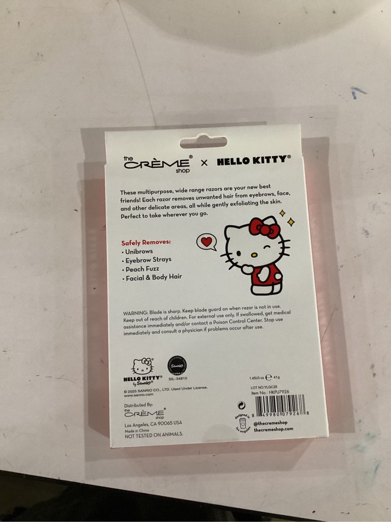 Condition photo showing New/Like New for the crème shop x hello kitty prepped up! dermaplane razors - one blade for gentle exfoliation, dermaplaning, facial hair removal and eyebrow shaping (pack of 3)