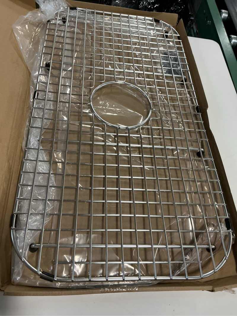 Condition photo showing Good Condition for Serene Valley Sink Bottom Grid 27-1/2\" x 14-1/4\", Centered Drain with Corner Radius 3-1/2\", NDG2814C