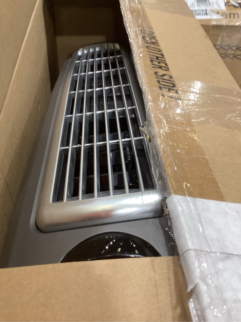 Condition photo showing As Is for lasko elevation tower fan for bedroom, office, and living room - 42”-54” adjustable height cooling with 31 ft/s airflow and 90° oscillation- quiet 28 db operation - remote control - black
