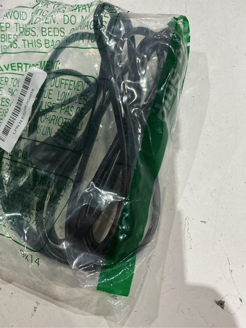 Condition photo showing Good Condition for tv power cord 12ft cable for samsung lg tcl sony: apple tv insignia sharp toshiba jvc hisense 4k 8k uhd crystal tizen smart roku google quantum panasonic hdr led qled 2 prong ul listed