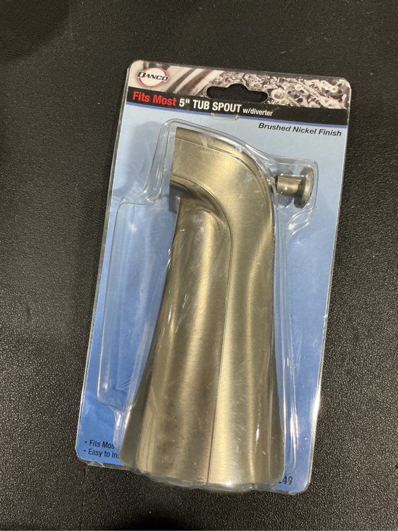 Condition photo showing Good Condition for Danco Brushed Nickel Universal Fit Bathtub Spout With Diverter