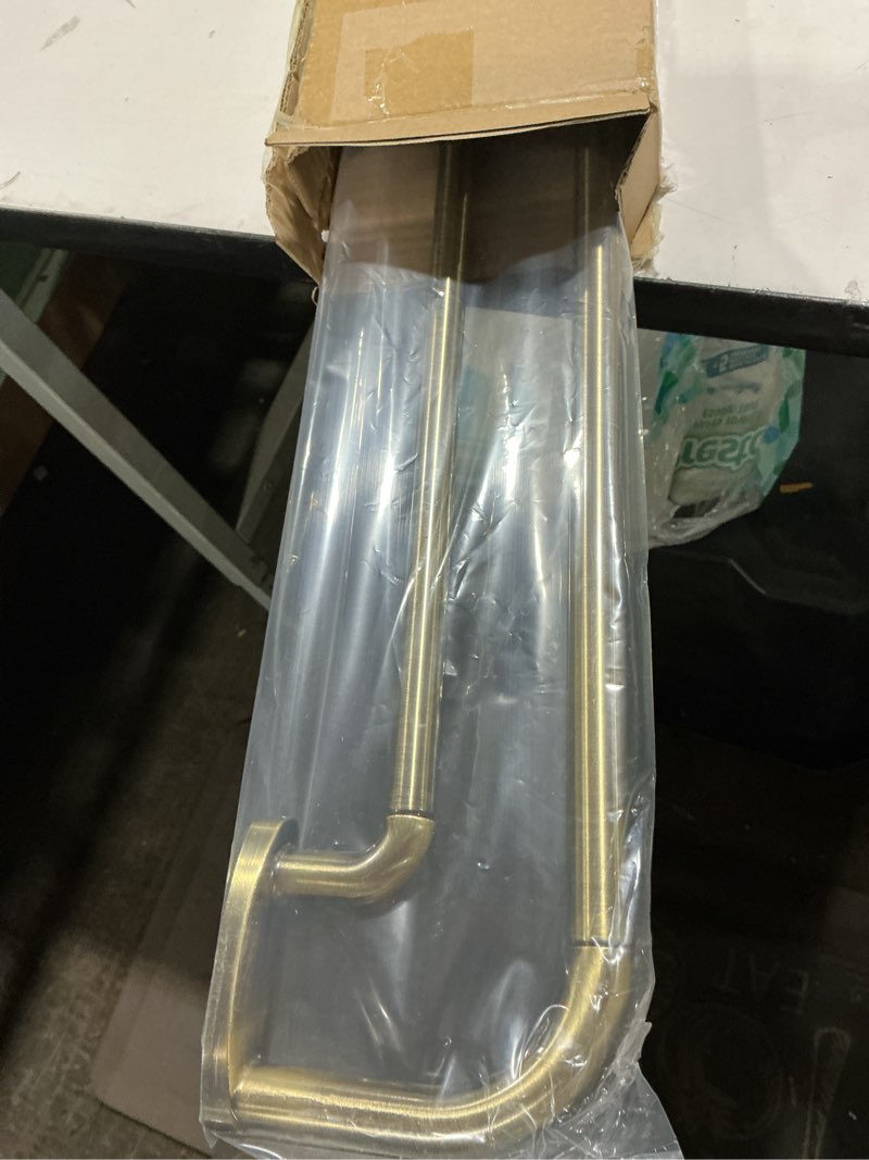 Condition photo showing Good Condition for Double Curtain Rods Antique Bronze,Room Darkening Drapery Rod for 48-84 Inches,Adjustable 3/4 Inches Front and 5/8 Inches Back Quality Metal Rod for Window,Wrap Around Design 48-84" Antique Bronze