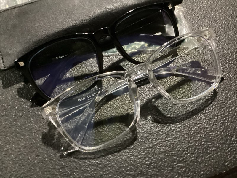 Condition photo showing Good Condition for blue light glasses for woman men | 99% blue light blocking glasses for computer gaming tv phone screen square frame | anti eyestrain & uv glare protection - 2 pair 2 pack mix color-1 clear