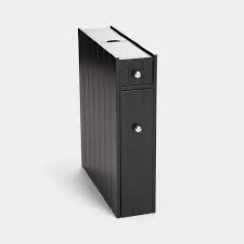 Shrewsbury Black Slim Bathroom Storage Unit