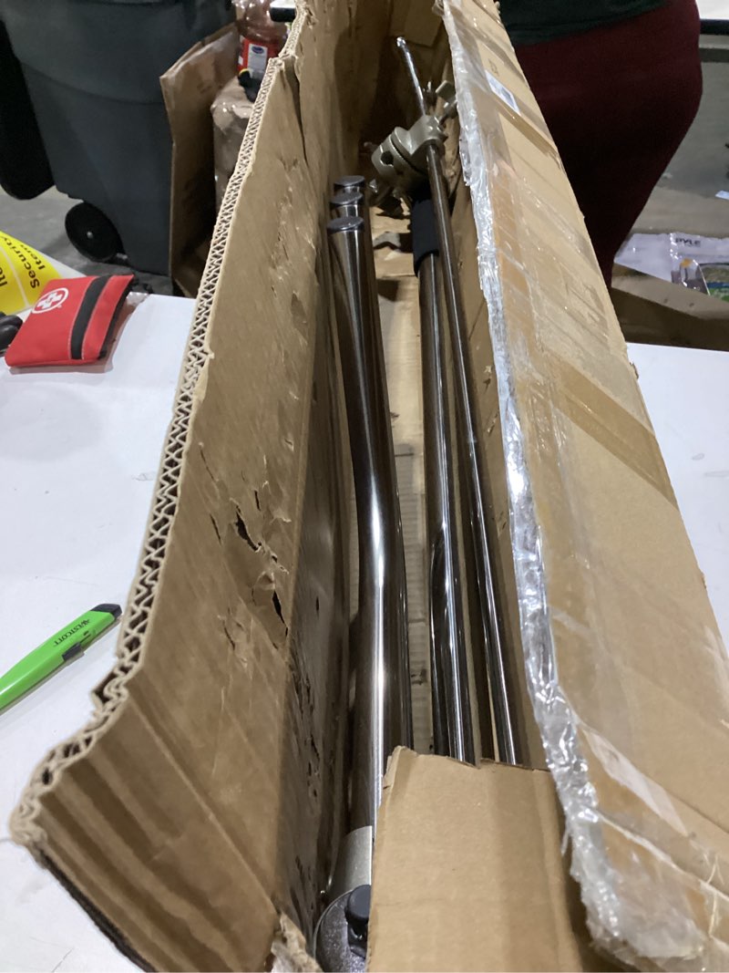 Condition photo showing As Is for Similar to stock photo!!! Light Stand Stainless Metal Photography Kit - Heavy Duty 6.8ft/210cm Vertical Pole, 2.8ft/87cm Boom Arm, Adjustable Base