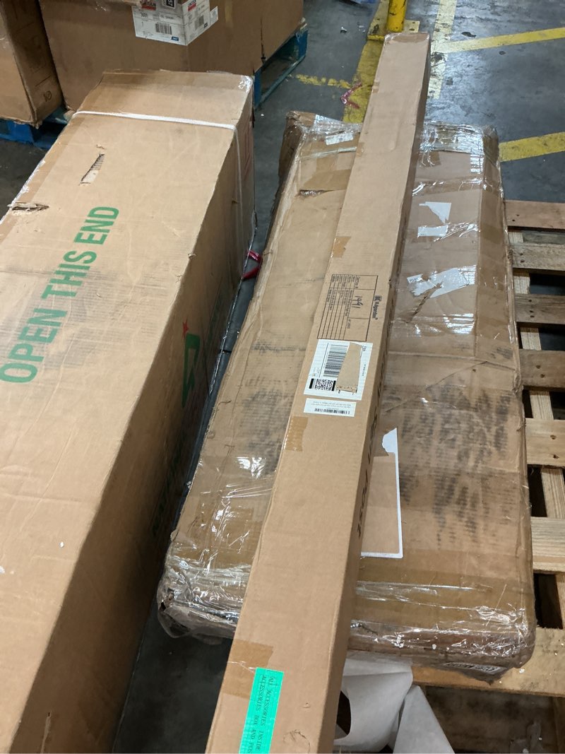 Condition photo showing New/Like New for Vinyl PVC 6-Feet Real Estate Sign Post, Realtor Yard Sign Post for Open House and Home for Sale, 47" Arm Holds Up to 36" Sign, White with Flat Cap(No Sign) 72"X47" WHITE