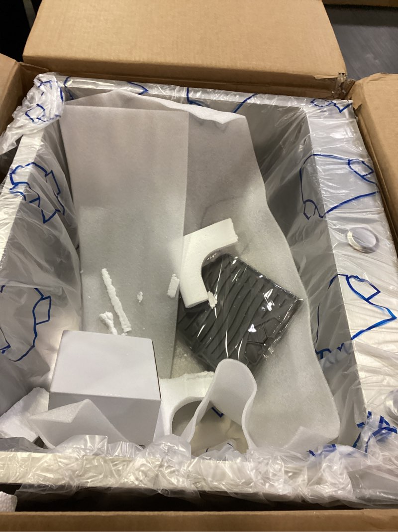 Condition photo showing Good Condition for Kitchen And Bar Sink, 22x18 Inch Stainless Steel Drop In Kitchen Sink Modern Single Bowl Topmount Bar Sink Combo-Silicon Mat,Drain Strainer Set Compatibility With Various Kitchen & Bar Style 22x18 Stainless