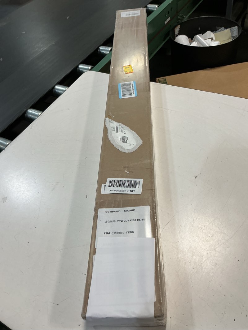 Condition photo showing New/Like New for pocket door hardware and track set, 48 inch sliding door aluminium alloy box rail hardware for single wooden door,black pd-4feet-b
