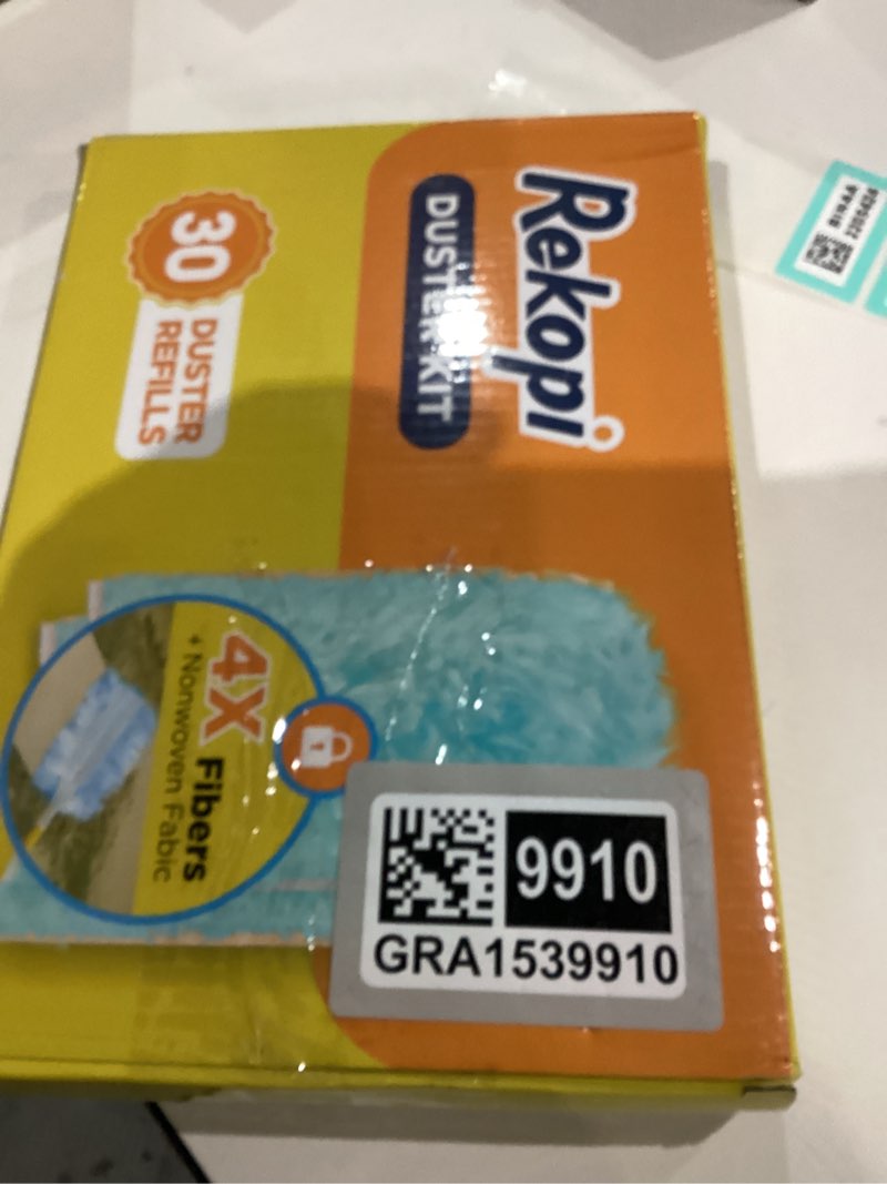 Condition photo showing New/Like New for 30 Count Duster Refill for Swiffer Duster with 1 Handle, One-Sided Disposable Dusters Refills with 4X Microfibers, Unscented Dusters for Cleaning Home, Furniture, Blinds & Vent