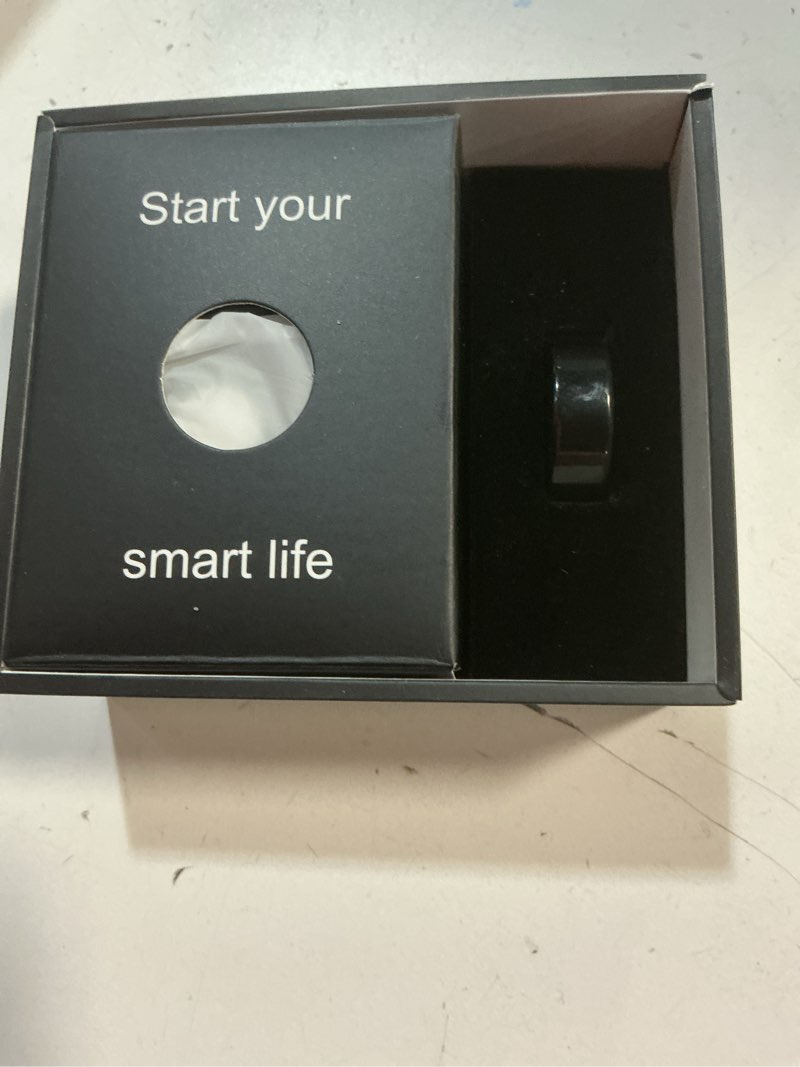 Condition photo showing New/Like New for smart ring health tracker, sleep/exercise monitoring, ios/android compatible, ip68 water resistance, no subscription required, 5-day battery life, suitable for both women and men (black, 9) black 9