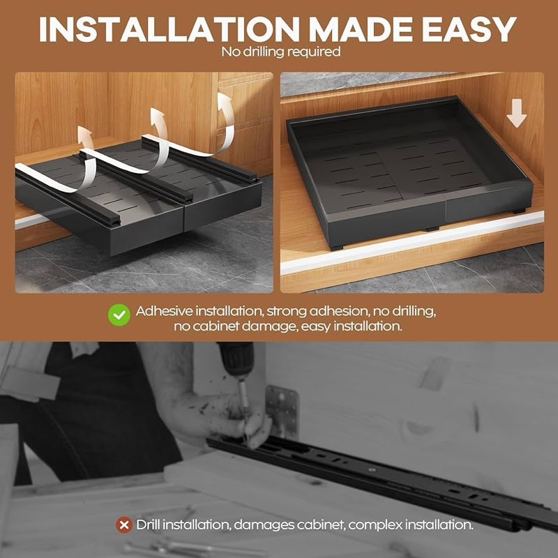 seinloes 2 pack expandable pull out cabinet organizer