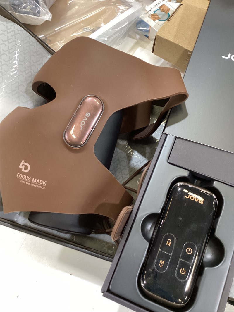 Condition photo showing As Is for jovs red light therapy mask for face, led light therapy mask with 4d laser & fpt narrow-beam technology, 6× more powerful than led, 660/850/940/1064nm for precision anti-wrinkle,brown | jovs red light therapy mask for face