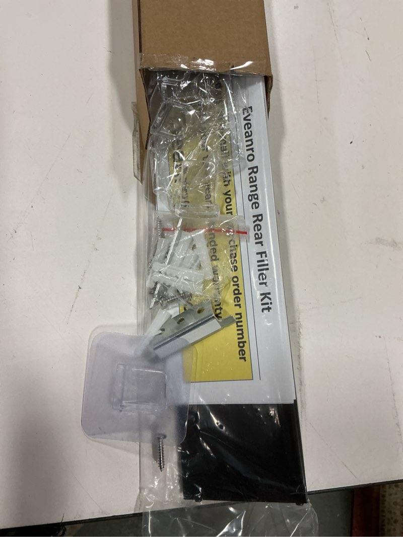 Condition photo showing New/Like New for 30" Slide-in Range Rear Filler Kit W10113901A, Stove Gap Universal Triangular Filler Strip, Cooktop Trim Kit Between Stove and Backsplash for Whirlpool & Most Brand, Durable Aluminum, Black