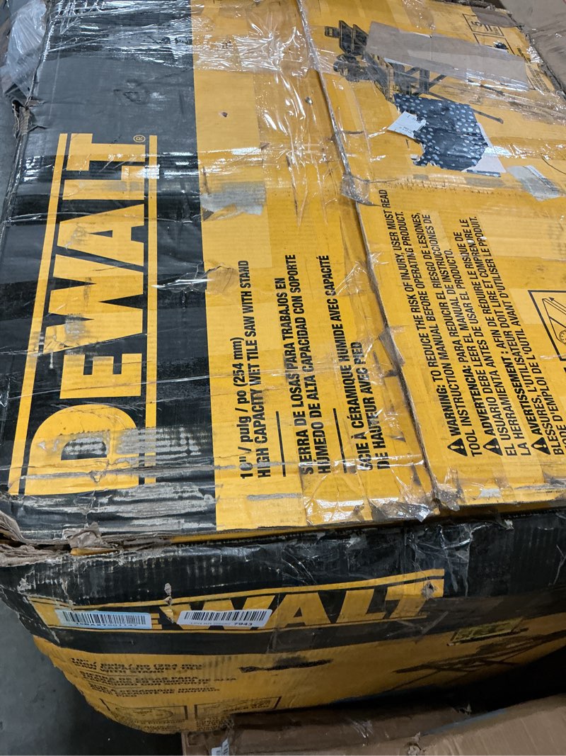 Condition photo showing Good Condition for dewalt wet tile saw with stand, 10 inch, 15-amp, 1,220 mwo, corded (d36000s) 10 inch wet with stand