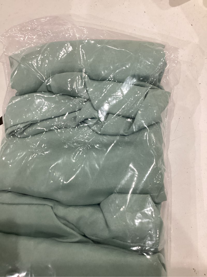 Condition photo showing Good Condition for mini crib sheets 4 pack for baby boys & girls, neutral mini crib sheet fitted 38'' x 24'' for standard mattress, ultra soft material baby mini sheet, aqua leaf aqua leaf for mini crib