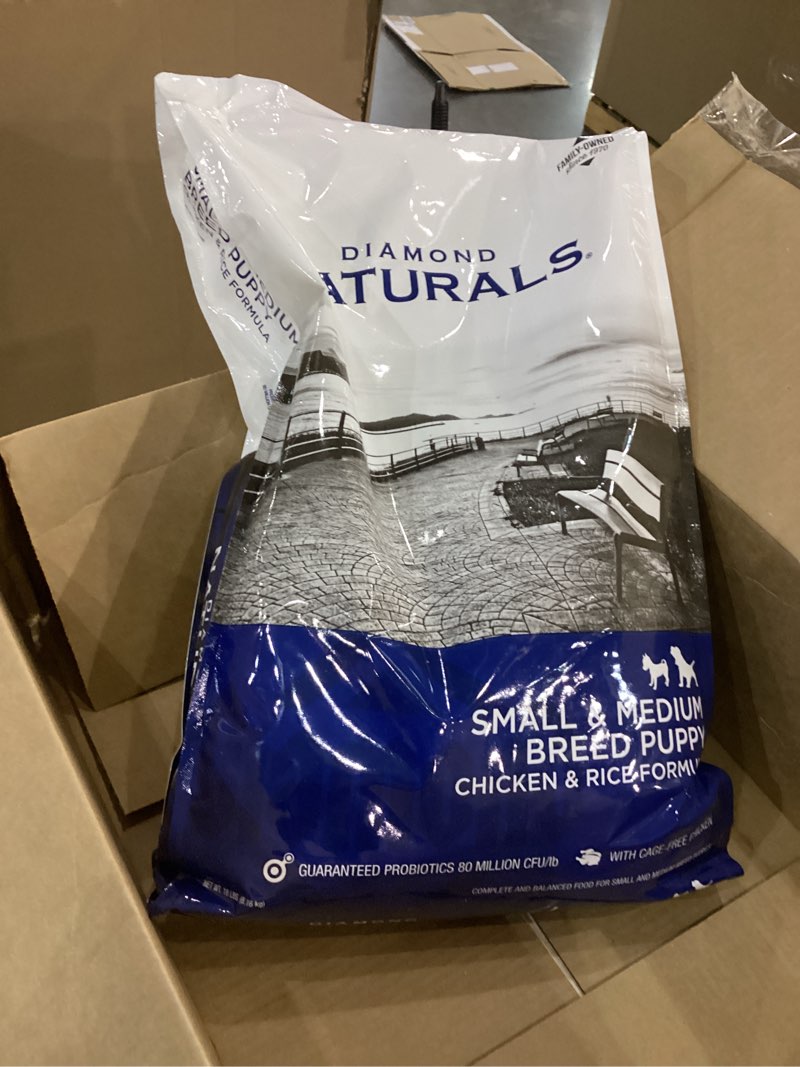 Condition photo showing New/Like New for Diamond Naturals Small Breed Puppy Real Chicken Recipe High Protein Dry Dog Food 18 Pound (Pack of 1)