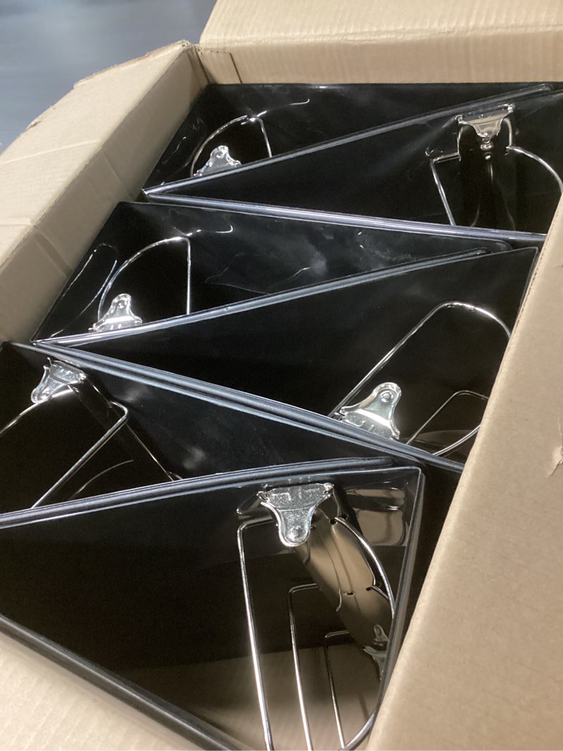 Condition photo showing Good Condition for 6 Pcs 3 Ring Binder, 6 Inch Large Capacity D Ring Binders with Pockets, 8.5" x 11" Presentation Folder View Binder with Customizable Clear Cover for Documents Files Projects (Black)