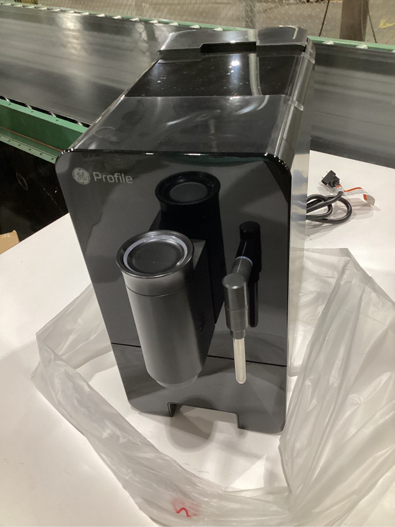 Condition photo showing Good Condition for Profile GE Automatic Espresso Machine + Milk Frother | Brew in 90 Seconds | 20 Bar Pump Pressure for Balanced Extraction | Five Adjustable Grind Size Levels | WiFi Connected for Customization | Black Automatic Espresso + Frother