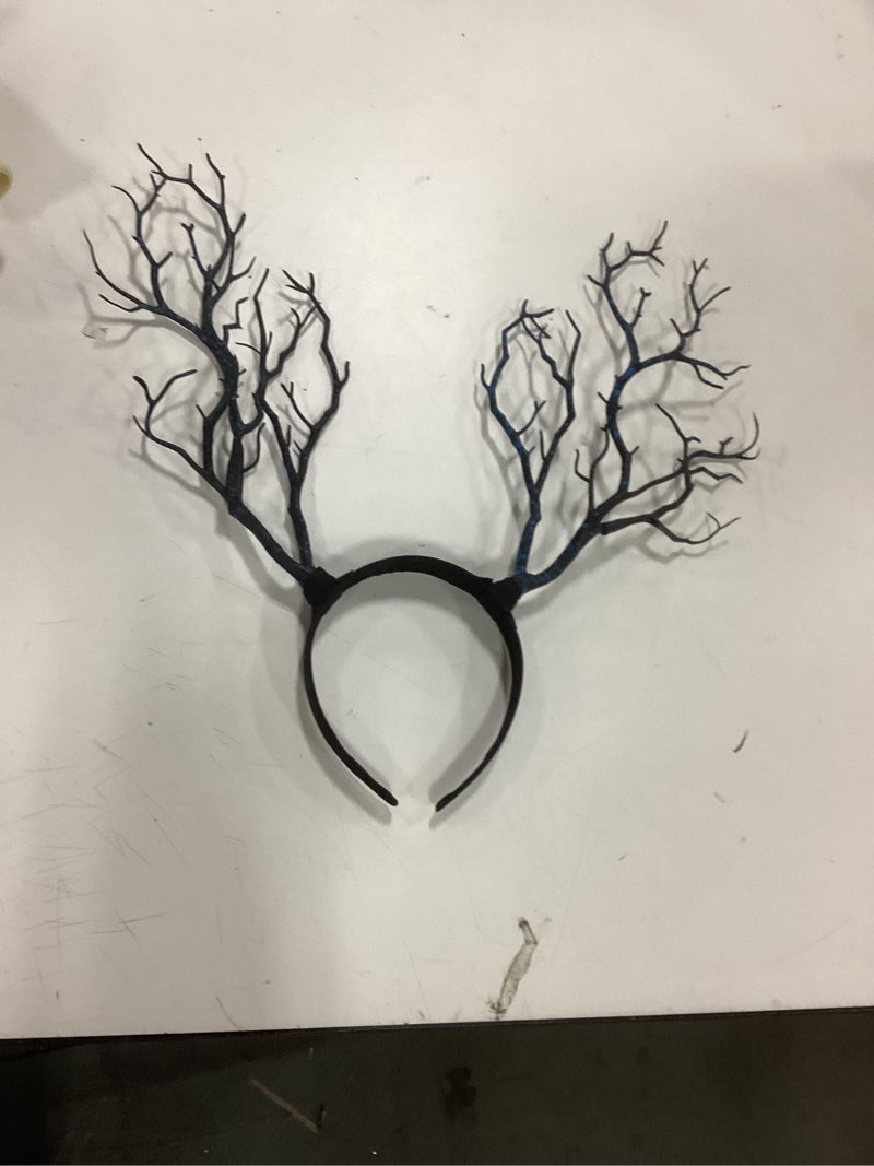 Condition photo showing Good Condition for Lurrose Tree Branches Headbands Deer Antler Hairband Elk Horn Hair Wreath Fairy Antler Headpiece for Halloween