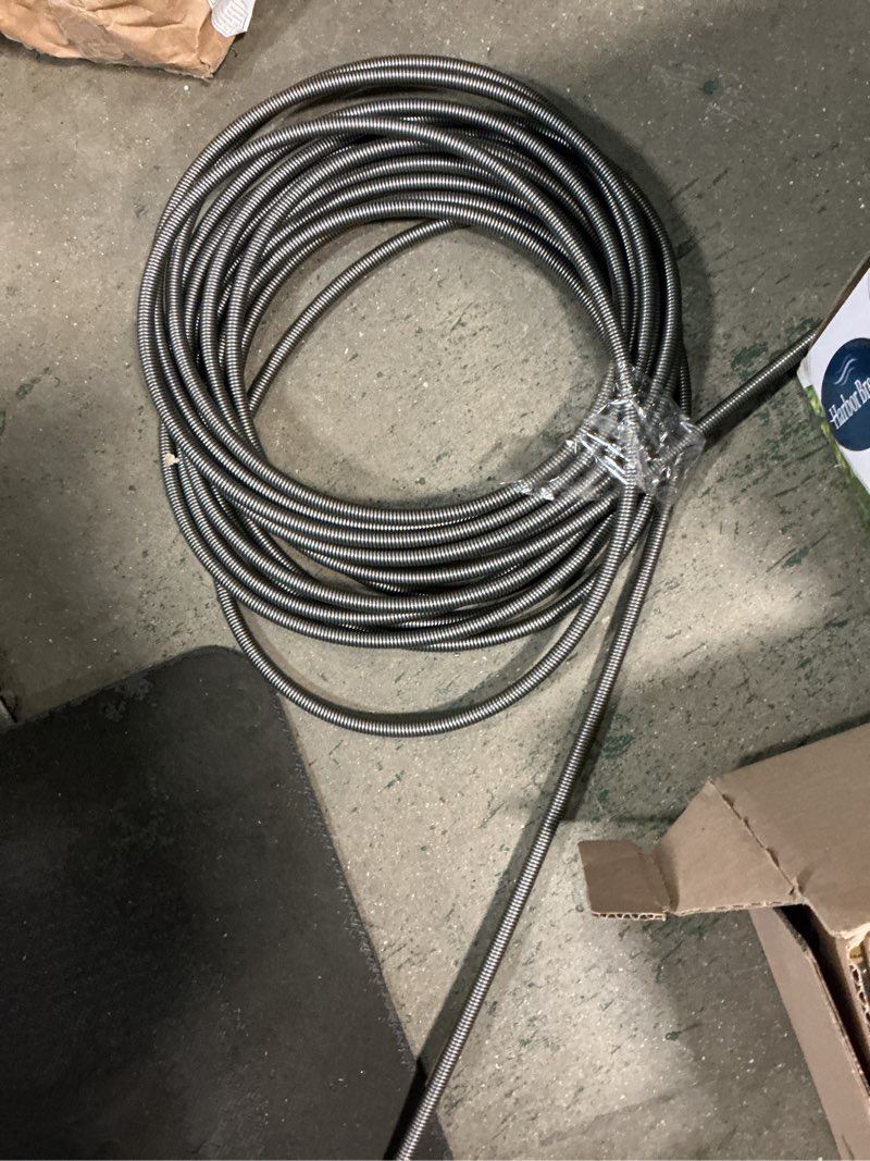 Condition photo showing As Is for kobalt 1/2-in x 50-ft high carbon wire hand auger for drain