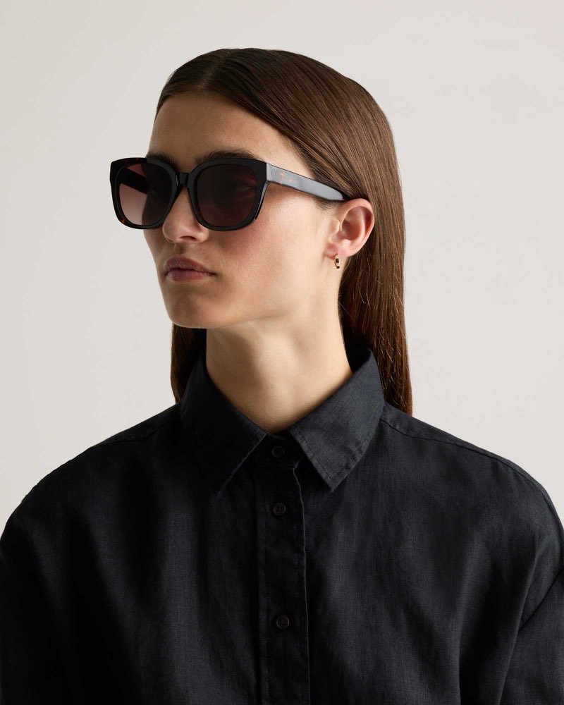 Barcelona Polarised Acetate Sunglasses, One Size, Tortoise with Brown Gradient lens