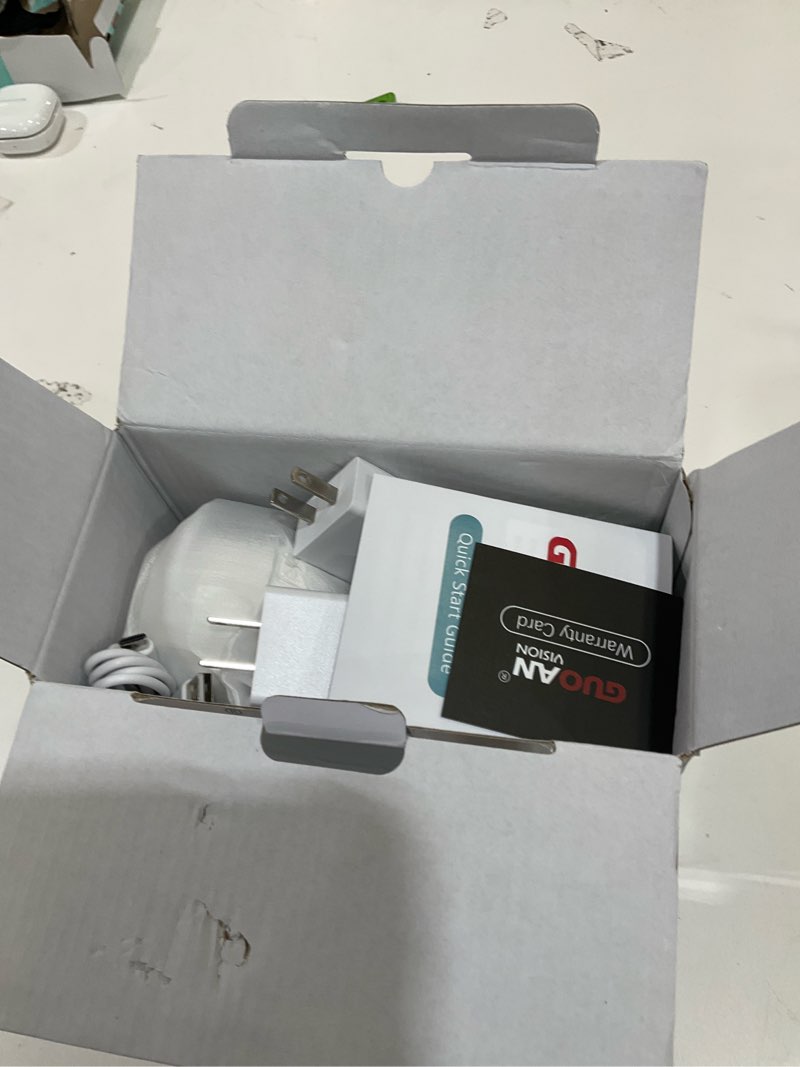 Condition photo showing As Is for 3mp indoor security camera, 5g wifi 360° pan/tilt home cameras for baby monitor/pet/elder/kids/bedroom, auto-focus and zoom,motion tracking,2-way audio,siren,3 night vision,cloud&sd card s800-2pack