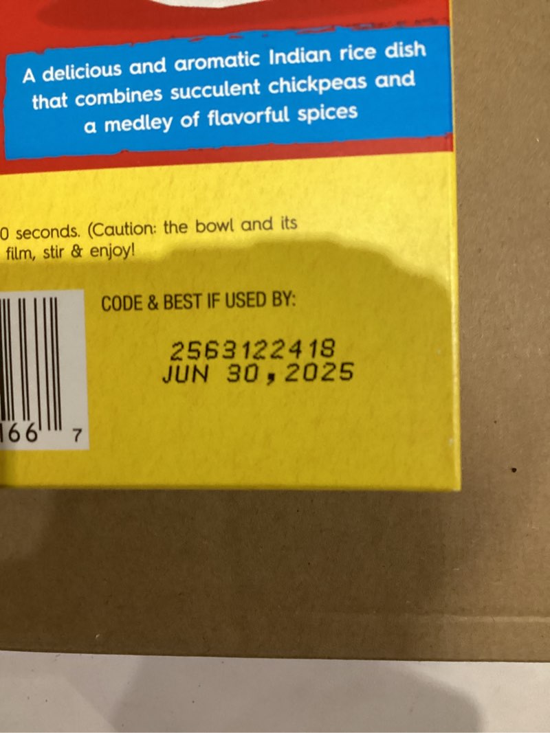 Condition photo showing New/Like New for Tasty Bite Chickpea Biryani Rice Bowl, Ready to Eat, Microwaveable, Gluten Free, 7 Ounce (Pack of 6)