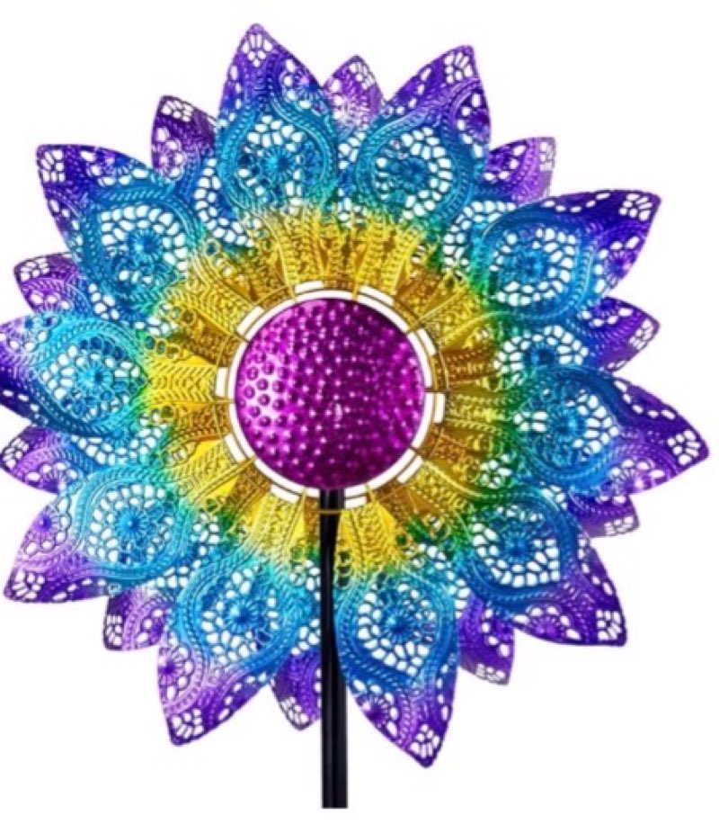 Large Wind Spinners Outdoor,Wind Spinner for Yard Metal Wind Sculptures & Spinners 82.8 Inch Windmil