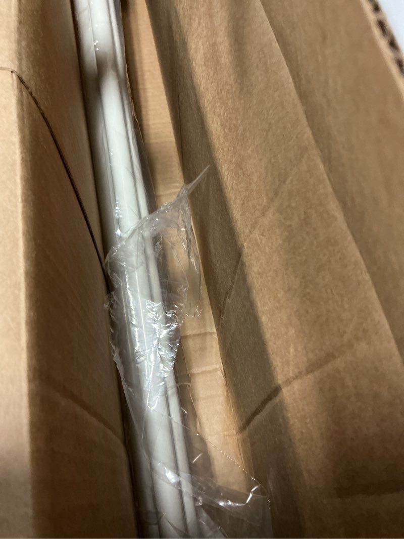 Condition photo showing As Is for yywl&hp 3 pack spring tension telescopic rod curtain rods adjustable eextension telescopic rod, suitable for closet, window, kitchen, bathroom, cabinet, wardrobe (41.1"-70.9" 3pcs white)