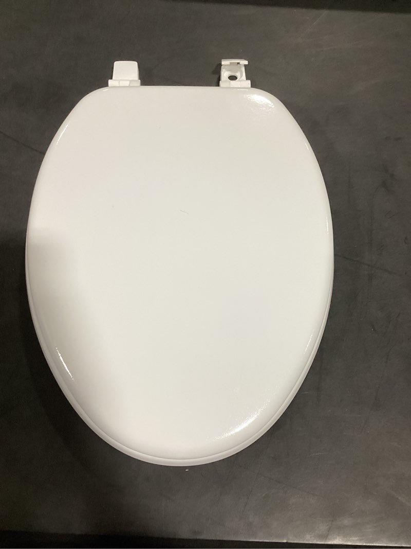 Condition photo showing Good Condition for project source wood white elongated toilet seat