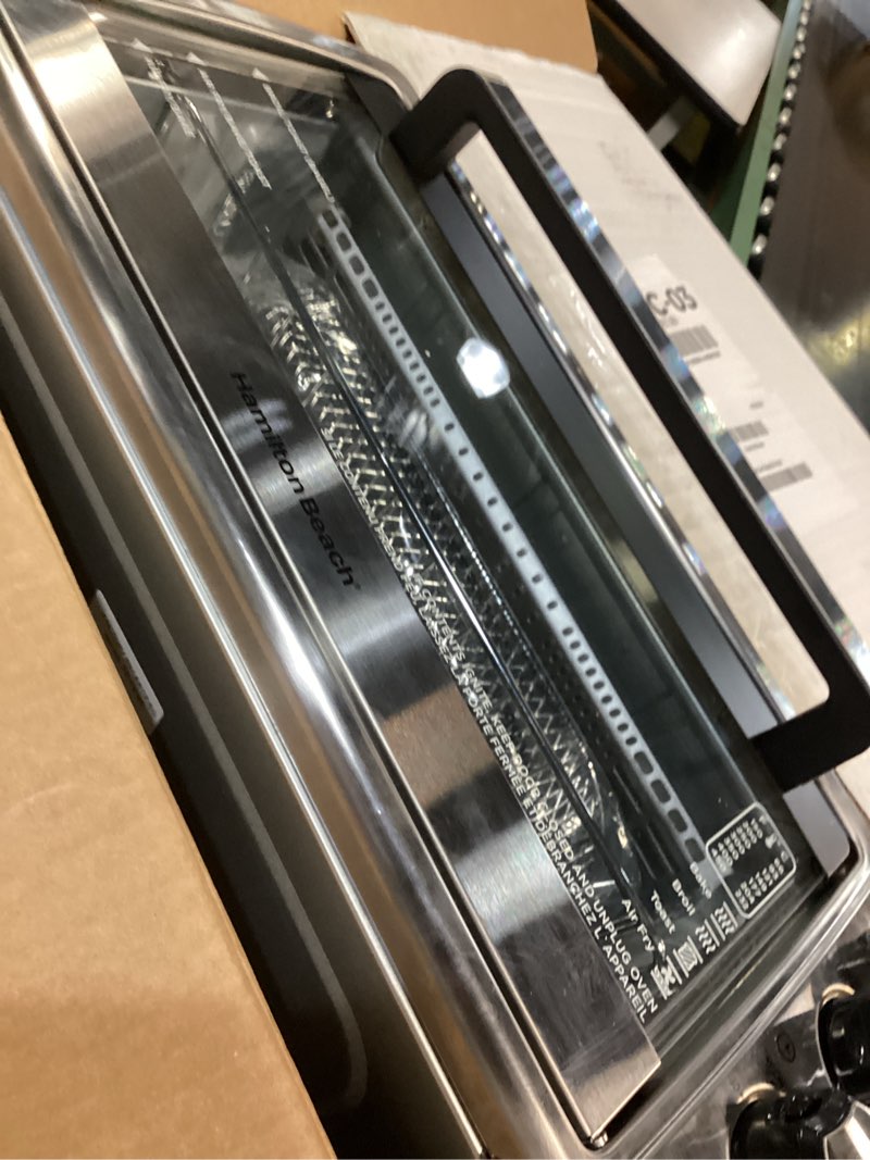 Condition photo showing Good Condition for hamilton beach® sure-crisp® air fryer toaster oven, 6 slice capacity, stainless steel front panel, r31418 (renewed)