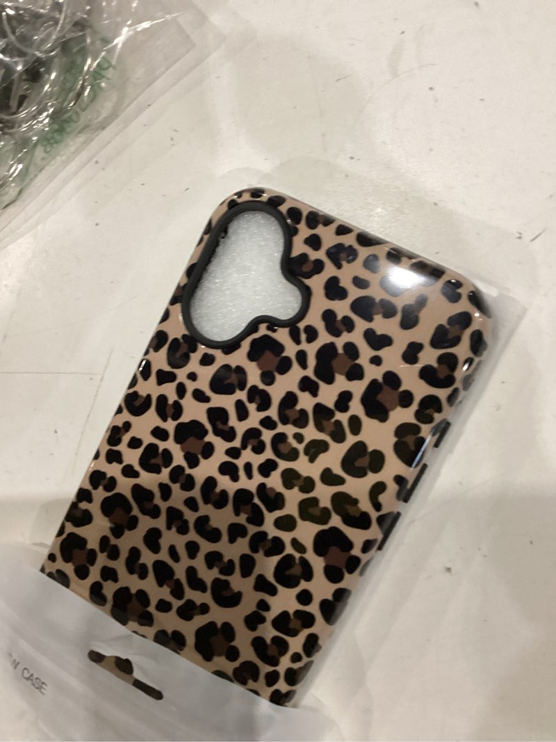 Condition photo showing Good Condition for j.west compatible with iphone 16 plus case 6.7 inch with 2 pack tempered glass screen protectors cute animal leopard hybrid cover for girls women aesthetic protective phone cases cheetah