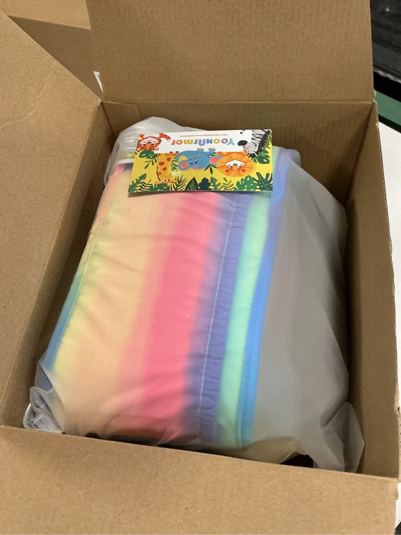 Condition photo showing New/Like New for Baby Hip Carrier? - Infant Toddler Hip Seat for 0-36 Months (0-66 lbs). Adjustable Waistband, Breathable Mesh & Enhanced Safety, Side-Carry & Front Carry Options (Rainbow)