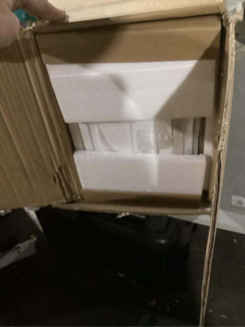 Condition photo showing New/Like New for VASAGLE Floor Storage Cabinet, Freestanding Storage Unit with 4 Doors, Adjustable Shelves, 11.8 x 23.6 x 43.3 Inches, for Entryway, Bathroom, White UBBC552P31 White 4 Doors