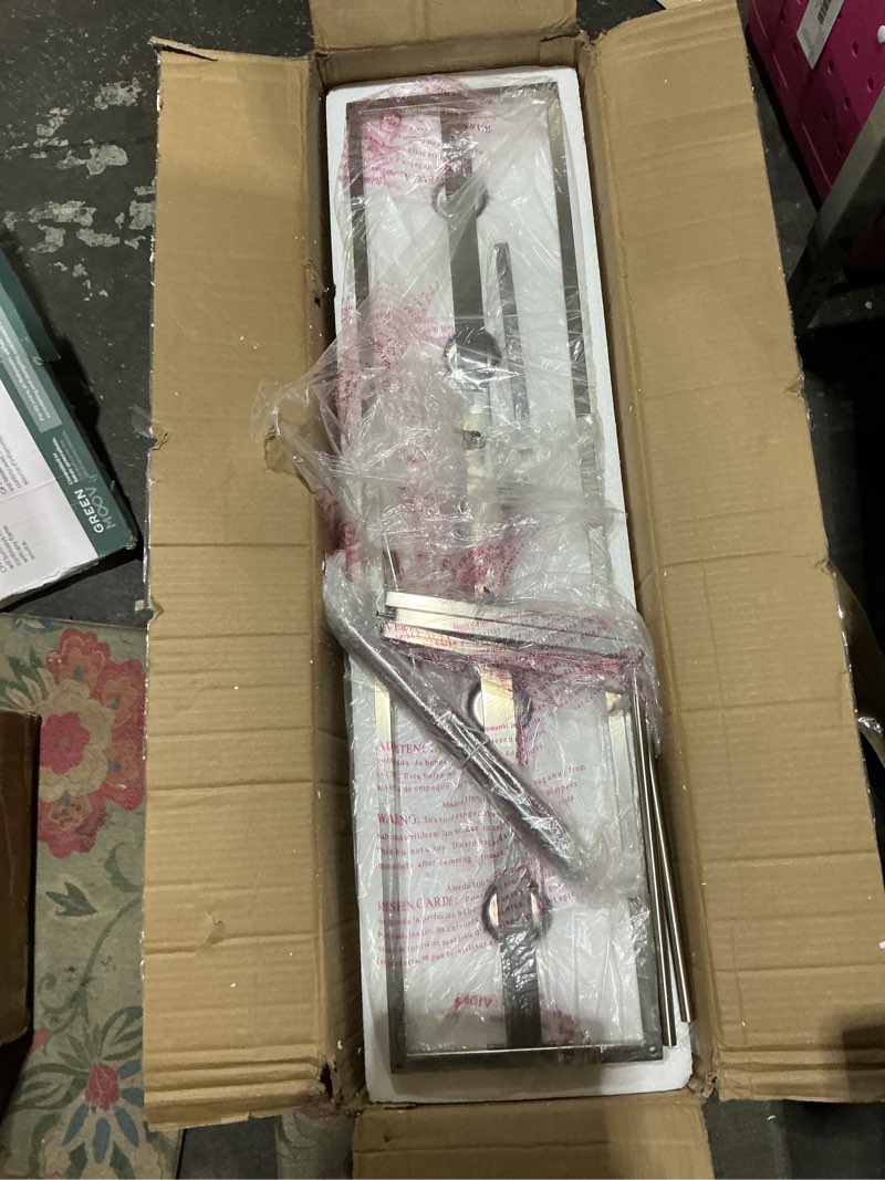 Condition photo showing As Is for chandeliers for dining room, 5 light dining room light fixture modern metal industrial kitchen lighting fixtures ceiling easy installation kalium pendant lights for bar restaurant-e26 socket,sliver silver 5 lights