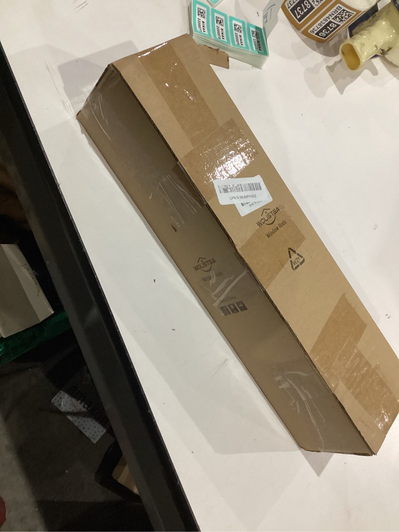 Condition photo showing Good Condition for Silver Curtain Rods for Windows 48 to 84 Inch, 1 Inch Adjustable Decorative Window Treatment Rods with Aluminium Twisted Cage Finials, Heavy Duty Metal Farmhouse Drapery Pole, Easy Install Silver 36''-88'' (1 Pack)