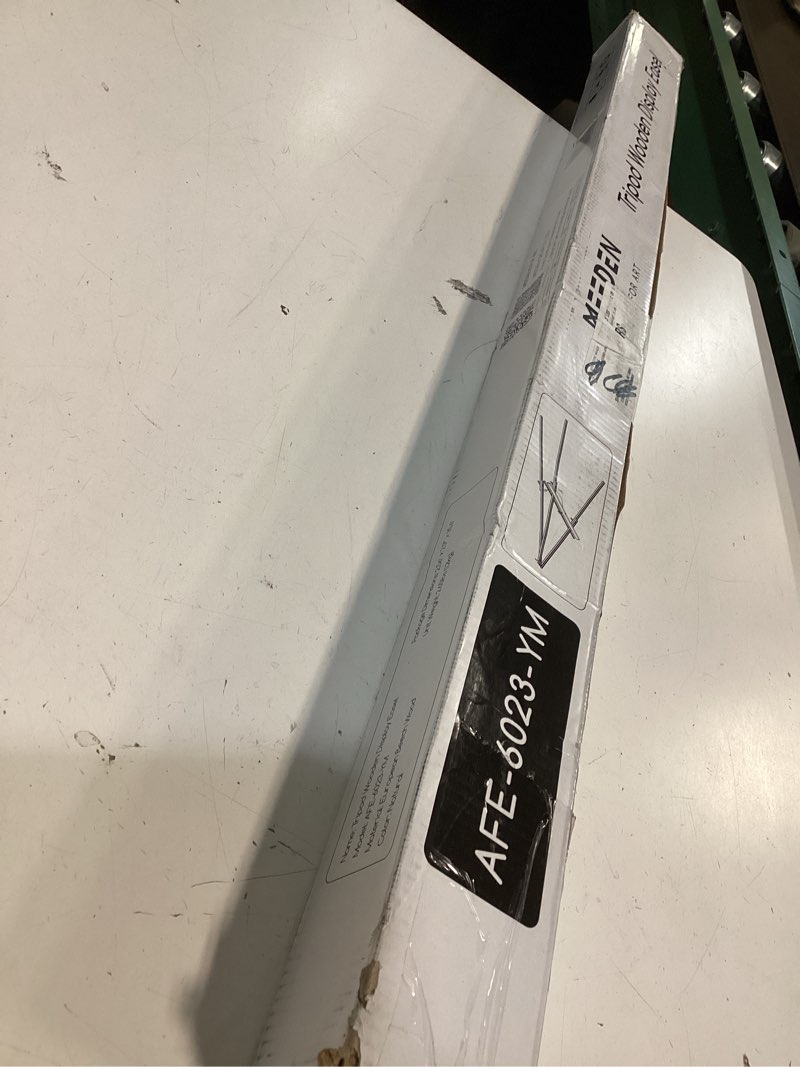 Condition photo showing New/Like New for meeden wood easel stand for display: wooden display tripod stand for posters pictures paintings - wedding decor holder for welcome sign natural color