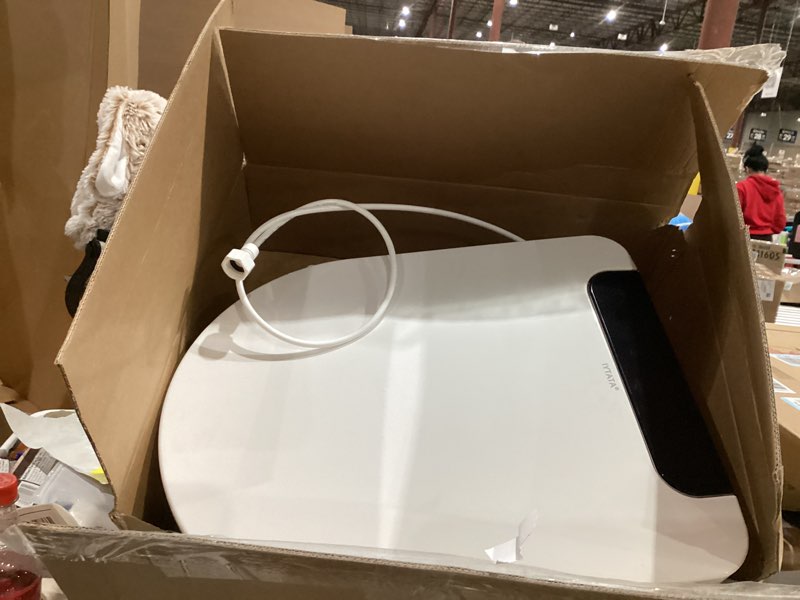 Condition photo showing As Is for Electric Bidet Toilet Seat, Warm Water with Air Dryer, Heated Seat and Slow Close Lid, Front and Rear Wash, LED Nightlight, Wireless Remote, Black, Round, 102D