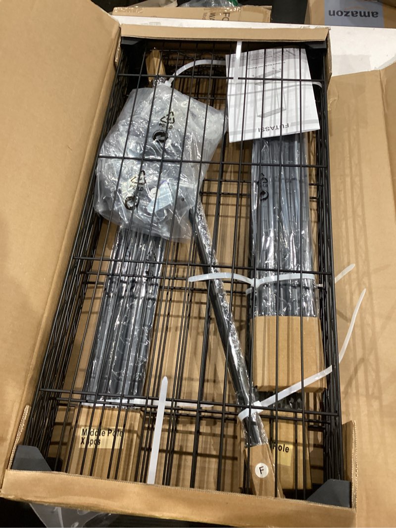 Condition photo showing Good Condition for futassi p6 medium rolling clothes rack heavy duty, clothing racks for hanging clothes, freestanding garment rack with wheels, portable closet rack max load 370 lbs, 30''w x 14''d x 77.6''h, black black p6 medium