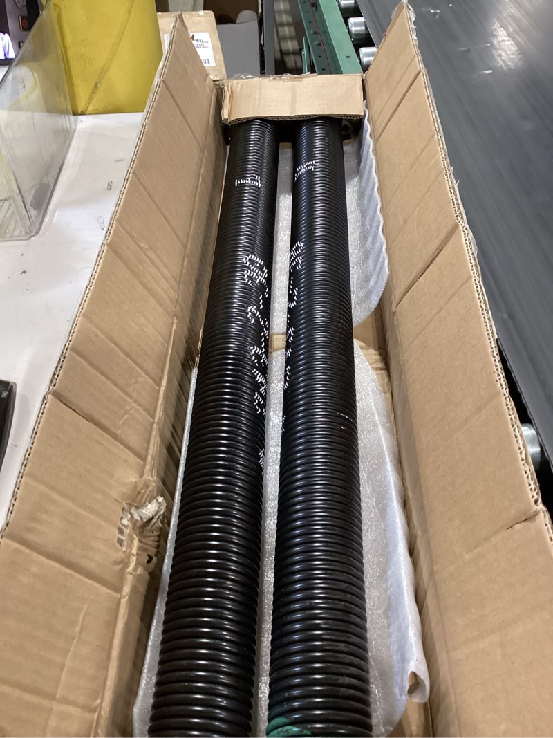 Condition photo showing Good Condition for pair of 2" garage door torsion springs set with non-slip winding bars & gloves, high quality precision electrophoresis black coated, for replacement & installation, min 16,000 cycles (0.243x2''x30'') 0.243x2"x30"