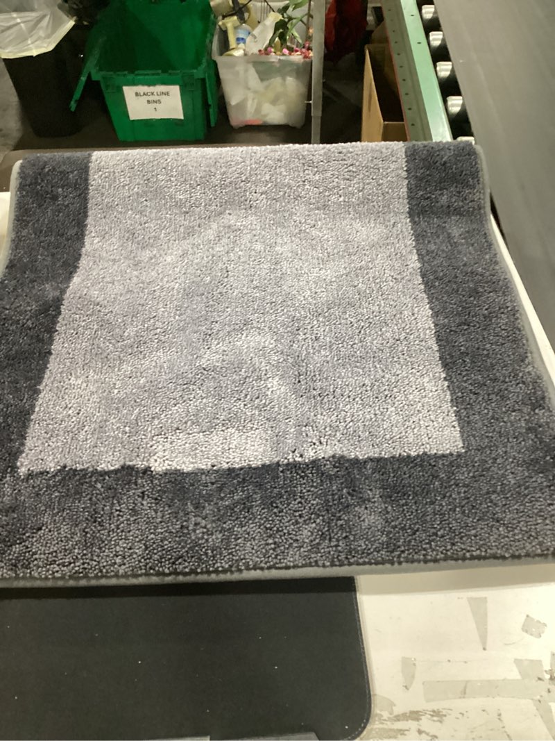 Condition photo showing Good Condition for machine washable kitchen rug 24" x 70", non slip kitchen mat for floor, absorbent entrance runner rug for bedroom, hallway, bathroom, door (roll packing) 24" x 70" grey